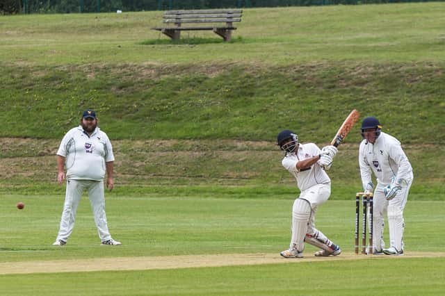 Romit Patel was out for a duck as Portsmouth & Southsea were rolled over for 48 by Division 3 South leaders Mudeford. Picture: Mike Cooter