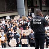 The Black Lives Matter protest taking place in Guildhall Square, Portsmouth, on Thursday, June 4. Picture: Saffron Watson Photography
