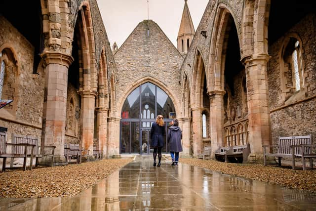 The new glass screen at the Royal Garrison Church in Portsmouth.

Picture: Jim Holden