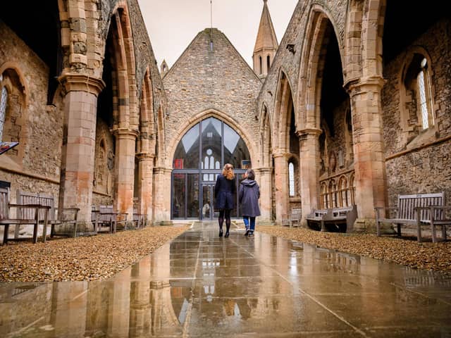 The new glass screen at the Royal Garrison Church in Portsmouth.

Picture: Jim Holden