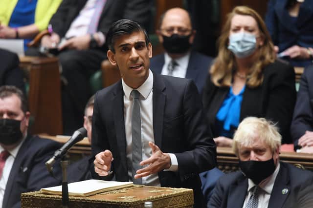 Chancellor of the exchequer Rishi Sunak delivering his Budget to the House of Commons.