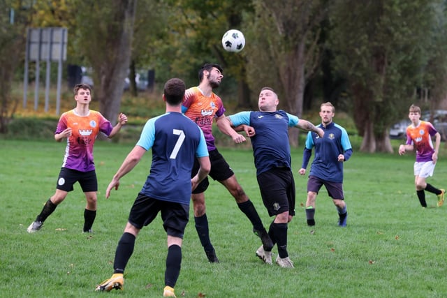 Fundraising (blue) v King George Rovers. Picture: Sam Stephenson.