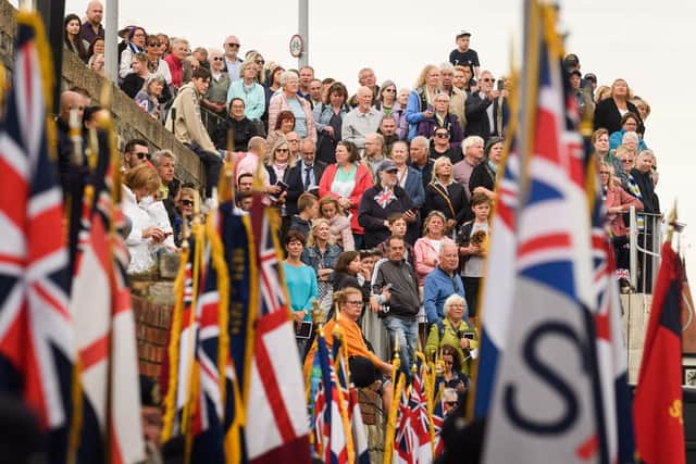 Pictured is: Crowds gather to witness the parade
Picture: Keith Woodland (190621-130)