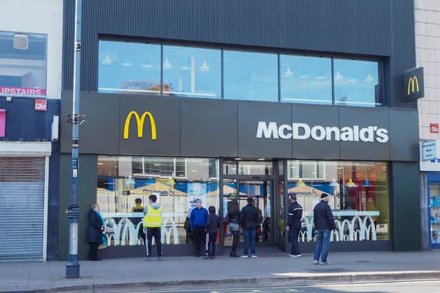 McDonald's in Commercial Road is open for delivery now. Picture: Habibur Rahman
