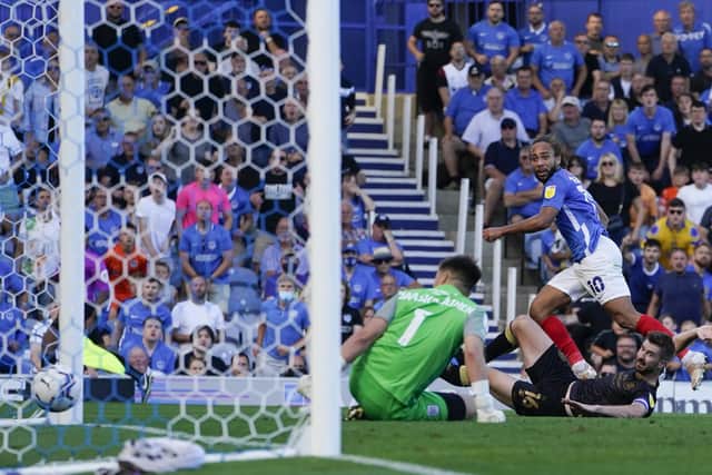 Marcus Harness scored his first goal of the season in Pompey's 2-0 win against Crewe.  Picture: Jason Brown