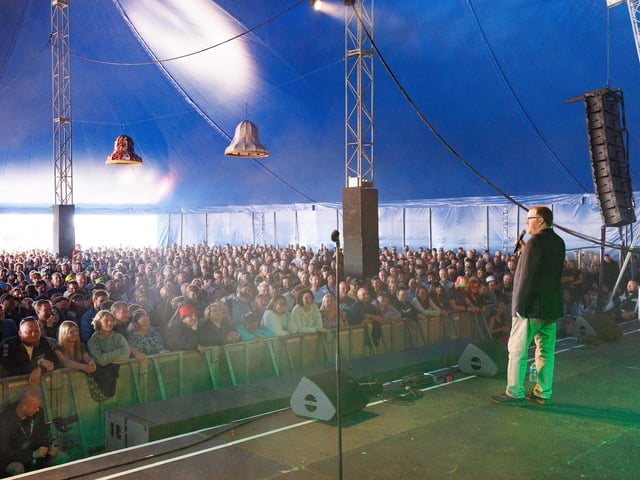 Pictured: Comedian Frankie Boyle performing at Big Top Comedy and Cabaret tent Picture:Marcin Jedrysiak