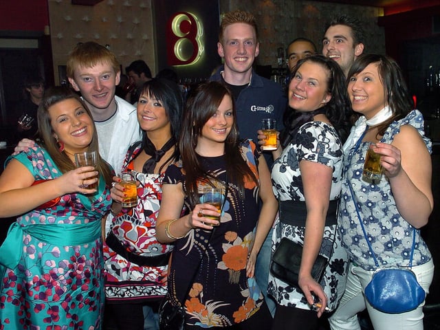 Clubbers enjoying a night out at Bar Bluu in Southsea in the 00s