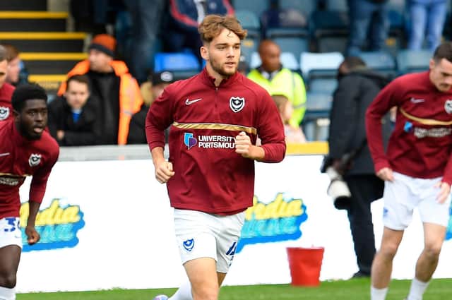 Former Pompey left-back Harvey Hughes is on the move. (Picture: Graham Hunt/ProSportsImages)