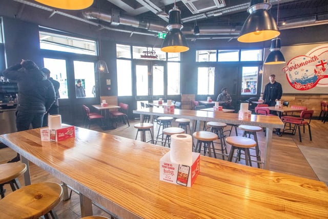 New restaurant, Slim Chickens has opened in Gunwharf Quays, Portsmouth on 26th January 2024
Pictured: Interior of Slim Chickens at Gunwharf Quays, Portsmouth
Picture: Habibur Rahman