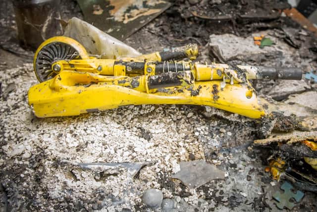 A burnt scooter
Picture: Habibur Rahman