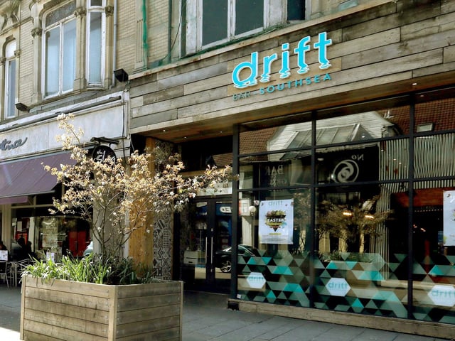 Drift Bar in Palmerston Road, Southsea, offers a wide range of cocktails and has a 4.3 rating on Google from 949 reviews.