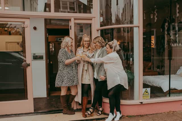 Business partners Jennifer Sanchez and Claudia McGinty have just opened Savannah Home in Grove Road Southsea - from left, Amanda Maddy, Jennifer Sanchez, Claudia McGinty and Tatum Isaacs