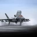 Loaded F-35B cleared to launch from HMS Prince of Wales after engaging beast mode. Picture: LPhot Finn Stainer-Hutchins.