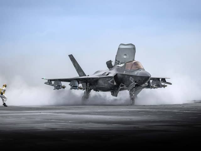 Loaded F-35B cleared to launch from HMS Prince of Wales after engaging beast mode. Picture: LPhot Finn Stainer-Hutchins.