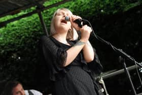 Fleetingwood Mac frontwoman Bethany Raine, performing at The Queens Hotel, Southsea on August 23, 2020. Picture by Paul Windsor.