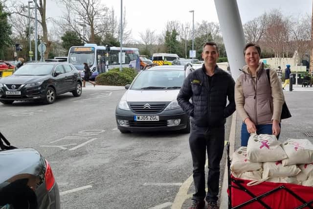 Jenna Murray drops of chemotherapy comfort bags to QA Hospital.
Caption: Alyn Murray, Jenna Murray and Richard Simmons drop 125 chemotherapy comfort bags to QA Hospital.
Picture: Jenna Murray