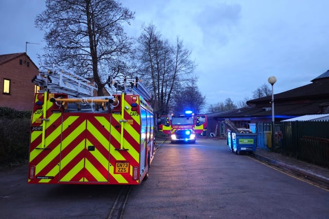 Firefighters at Manor Infant School