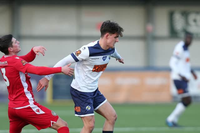 Christian Rowe in action for Hawks Picture: Chris Moorhouse (020121-27)