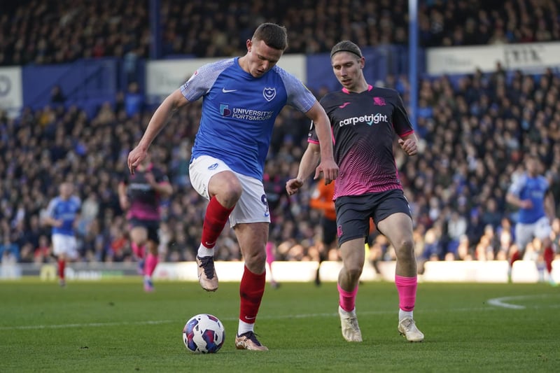 Colby Bishop attempts to inspire the Blues in the visit of Exeter to Fratton Park. Picture: Jason Brown/ProSportsImages