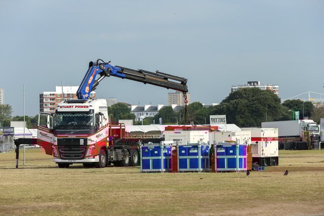 Site clearance after Victorious, Southsea Common
Picture: Chris  Moorhouse (280824-011)