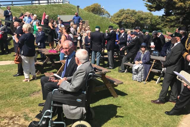 Crowds of people gathered at Southsea Model Village to celebrate the life of D-Day veteran, Bill Silvester.