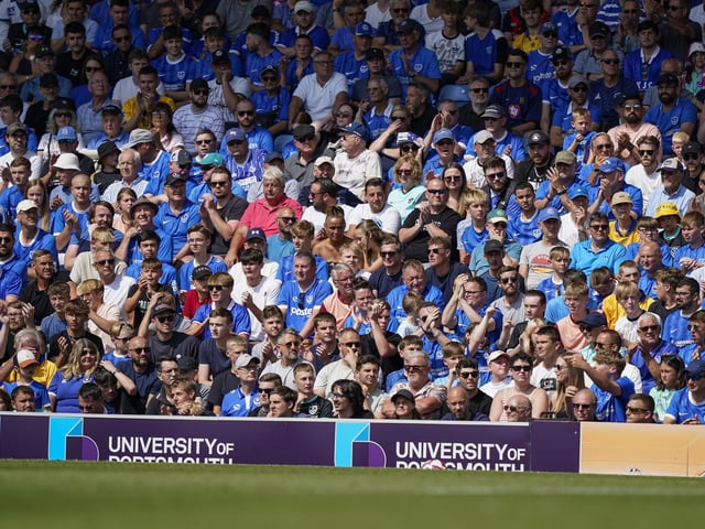 There was 18,124 home fans in attendance for Pompey's Fratton Park game against Luton.