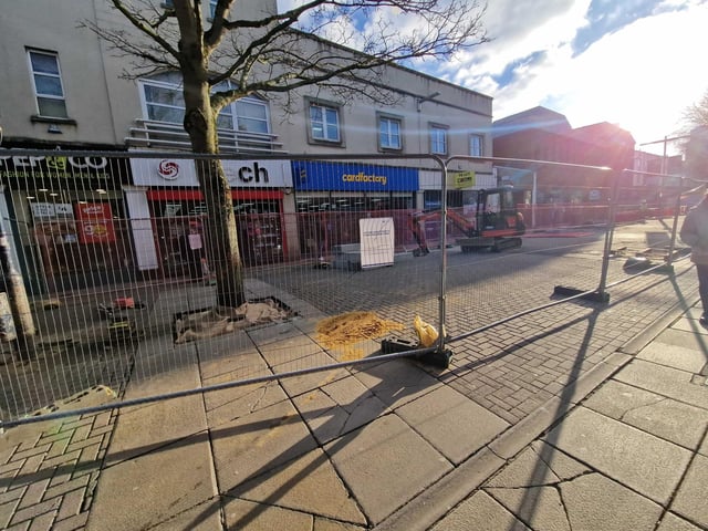 Portsmouth City Council is planning to improve a stretch of the road – installing features like new seating, more planting, play equipment for children, new cycle stands, and a pavement graphic by local artist Angela Chick – in an effort to draw more people back to the high street.