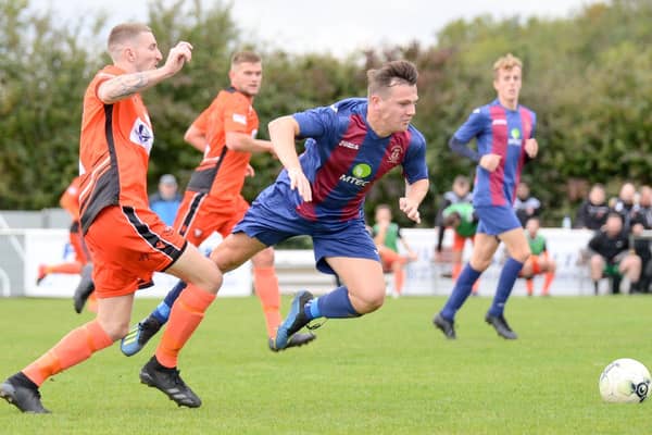 US Portsmouth and AFC Portchester in FA Vase action last October. The teams are due to meet twice more in the next few weeks. Pic: Martyn White.
