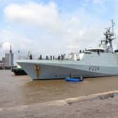 HMS Trent in Lagos. Picture: Royal Navy