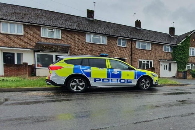 Police in Botley Drive, Leigh Park. Picture: Habibur Rahman