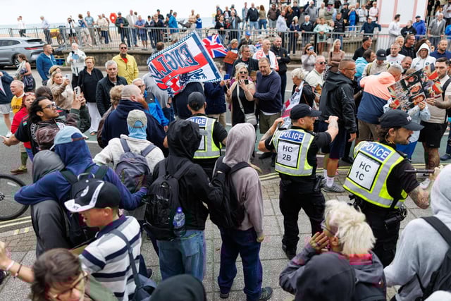 Southsea protest turned violent on Saturday