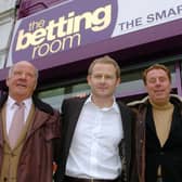 Harry Redknapp and Jim Smith with Peter Higgins to open the new Betting Room at 19 Albert Road, Southsea in February 2006 (060864-47)