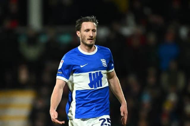 Ben Davies in action for Birmingham during his loan spell last season.