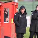 Pete Stiles, left, has stepped down as Fareham Town manager - a role he has held since January 2017.
Picture: Neil Marshall