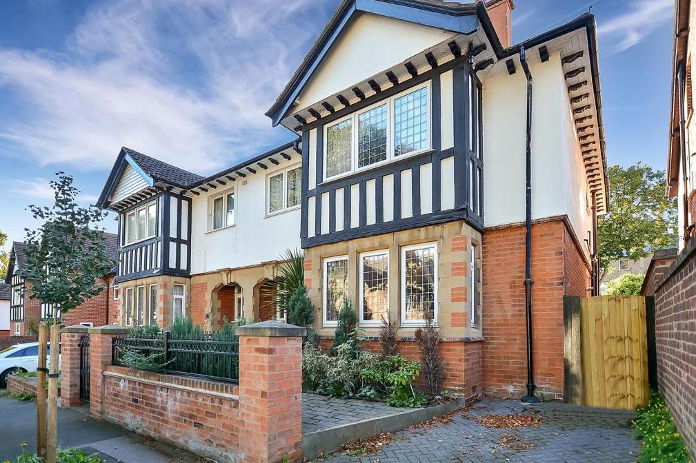 There is no doubt that the Watson Avenue home is impressive to look at. A brick boundary wall, with wrought-iron railings and gate, leads to the front door, while a paved path and driveway provides parking for one car.