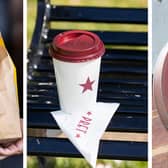 Composite of file photos (from left) of a McDonalds food order, a Pret A Manger takeaway coffee, and a Nando's restaurant logo. Picture:: Liam McBurney/Jane Barlow/Mike Egerton/PA Wire