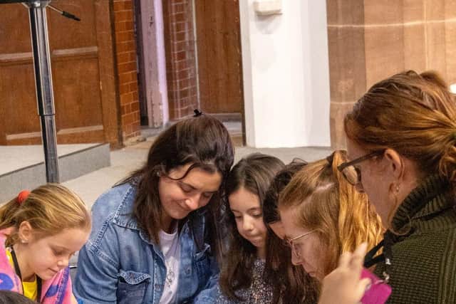 Families at the new all-age service, meeting at 10am in St Alban’s Church, Copnor