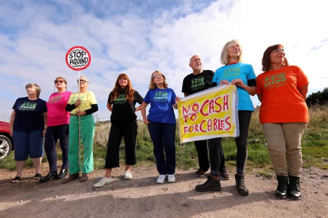 Let's Stop Aquind protesters, Fort Cumberland car park, EastneyPicture: Chris Moorhouse   (jpns 131021-11)