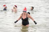 Solent Sea Swimmers held their annual Boxing Day dip in the Solent at Lee-on-the-Solent on Tuesday, December 26. Picture: Sarah Standing (261223-3711)
