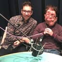 Dan White from Fareham recording an episode of Pod-Ability with actor and broadcaster Adam Pearson and parent and campaigner Bobby Dove