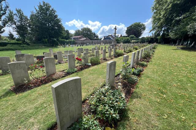 The military cemetery at Christ Church, Portsdown