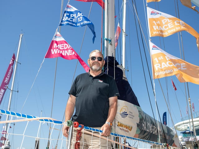 Pictured - Bob Beggs, Skipper of this year's winning Clipper Ha long Bay VietnamPhotos by Alex Shute