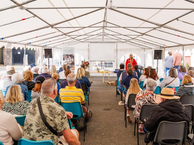 Pictured: Listening to a talk at the event Picture:Marcin Jedrysiak