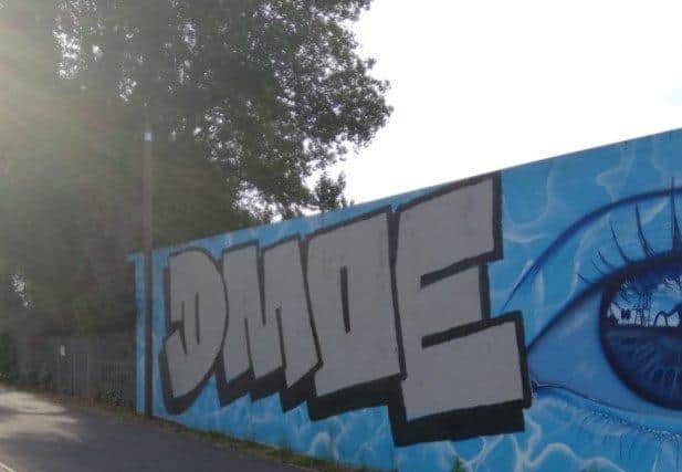 Mural at Hilsea Lido defaced. Pic: Run Walk Local Portsmouth