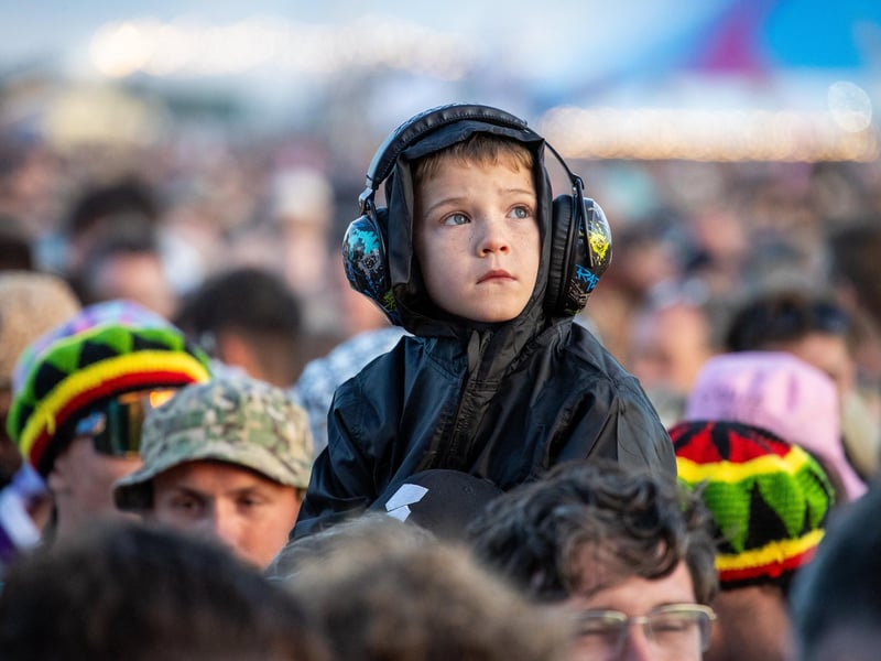 Watching the Kaiser Chiefs on the Common Stage on Saturday evening
Photo by Alex Shute