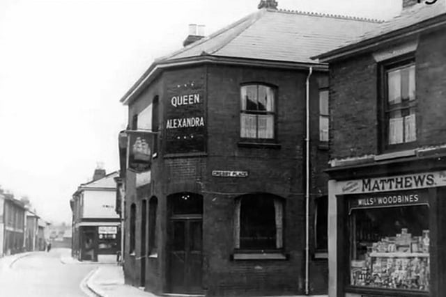 The Queen Alexandra pub at Cressy Place at the junction of Hertford Street, Landport.