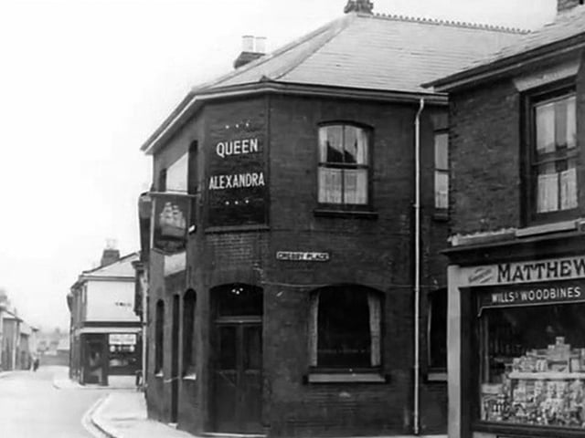 The Queen Alexandra pub at Cressy Place at the junction of Hertford Street, Landport.
