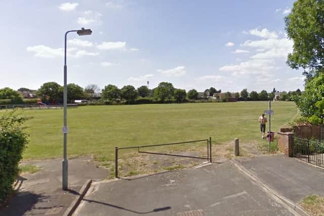 Travellers have pitched up at Legion Fields in Hayling Island. Pic Google
