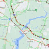 Google Maps show traffic on M27 this afternoon.