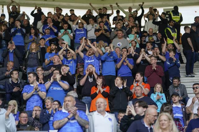 Pompey brought 3,120 fans with them to Derby's Pride Park last season